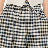 Pantaloni donare con stampa quadretti in bianco e nero Max Mara Weekend - donna 