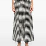 Pantaloni donare con stampa quadretti in bianco e nero Max Mara Weekend - donna 