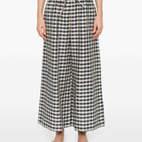 Pantaloni donare con stampa quadretti in bianco e nero Max Mara Weekend - donna 