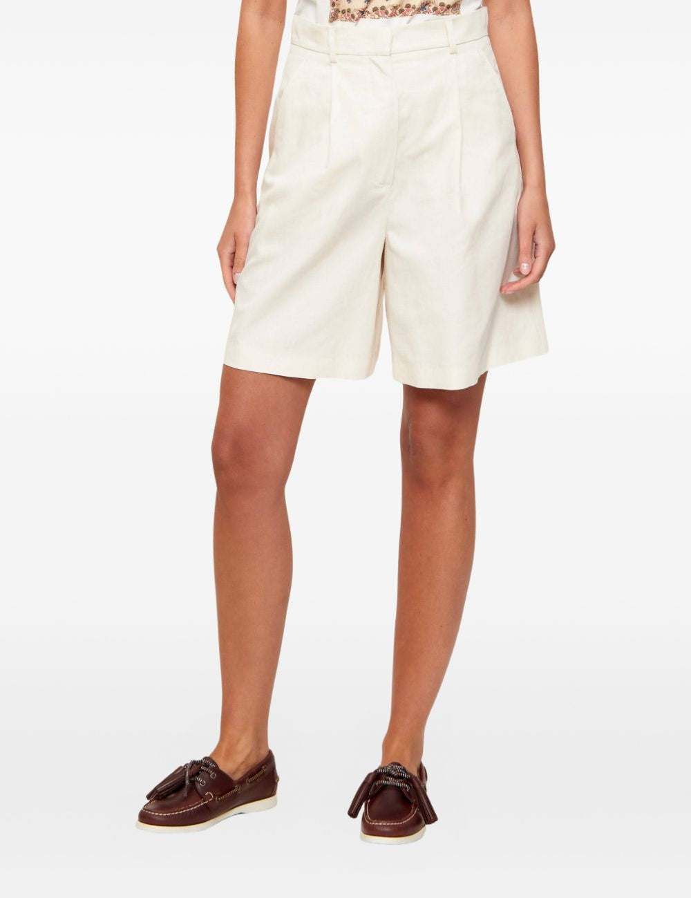 Pantaloncini plissettati in bianco Maxmara weekend - donna 