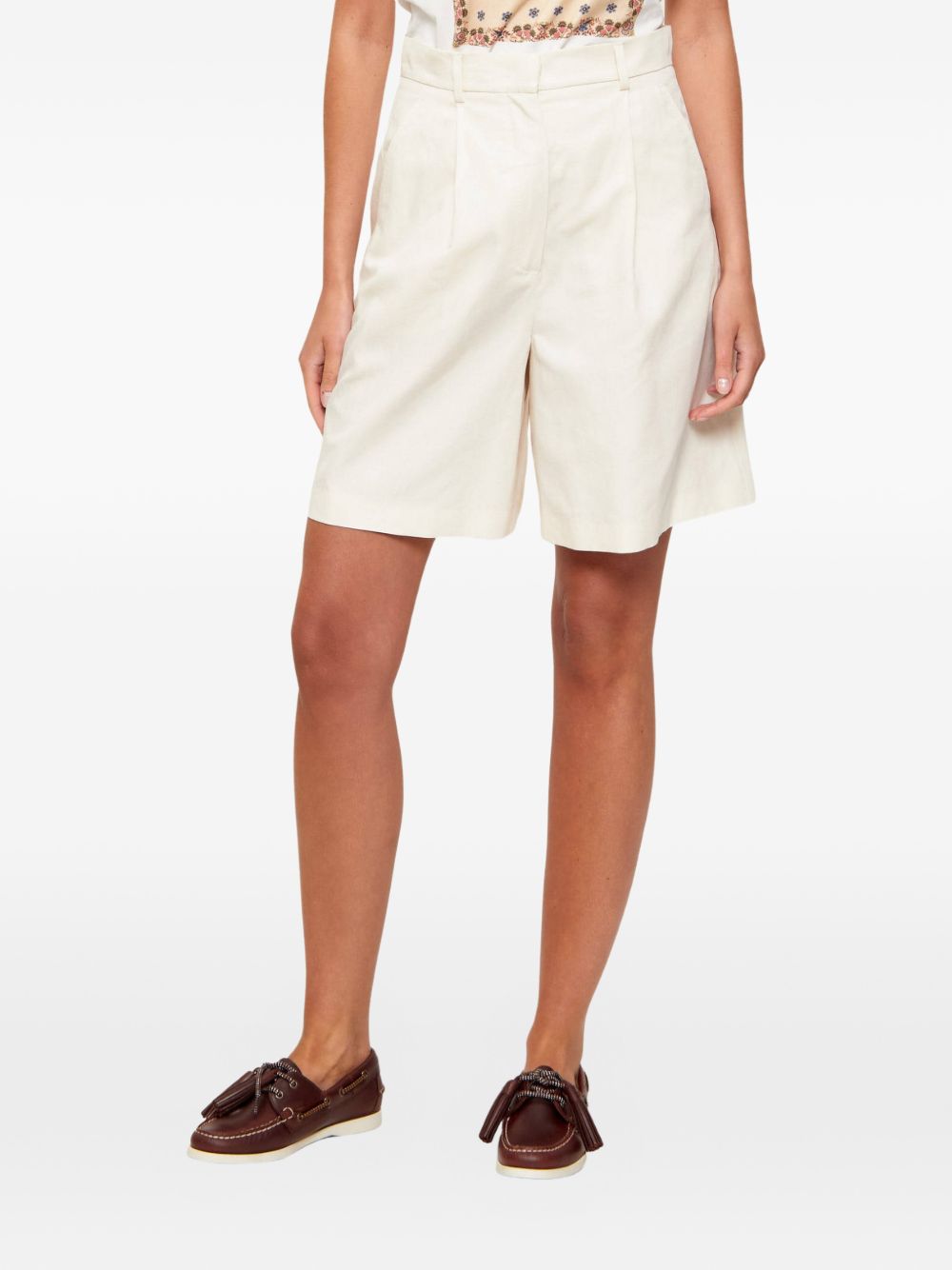 Pantaloncini plissettati in bianco Maxmara weekend - donna 