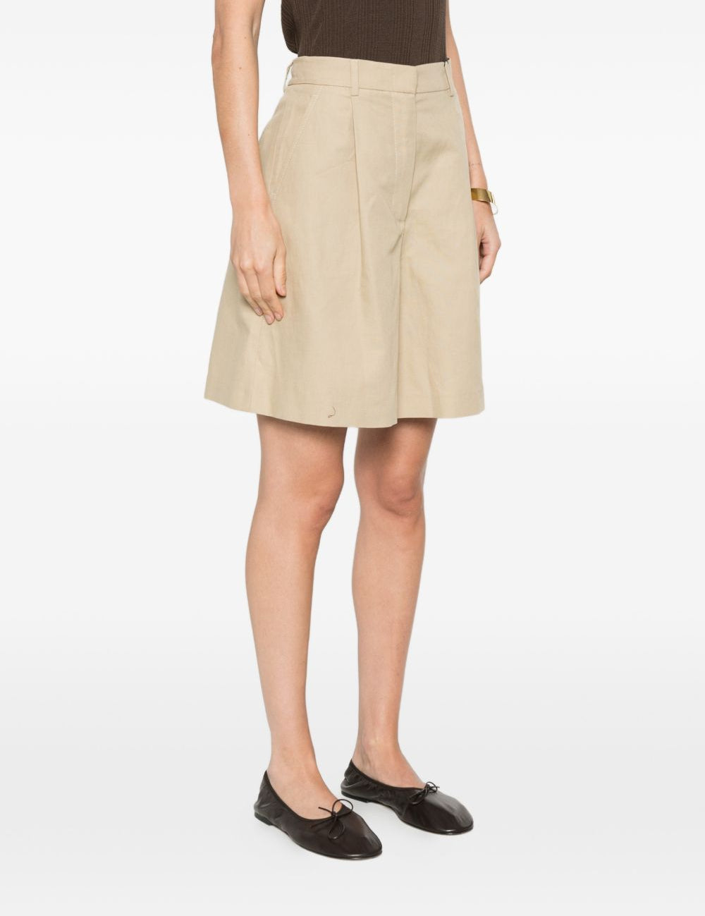 Pantaloncini a pieghe in beige Maxmara weekend - donna 