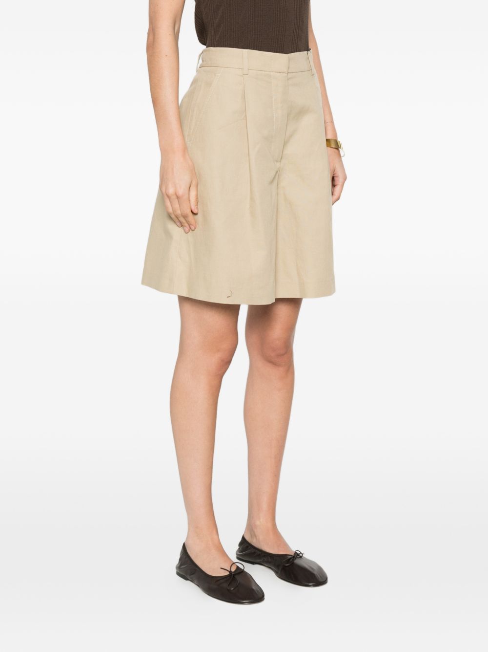 Pantaloncini a pieghe in beige Maxmara weekend - donna 