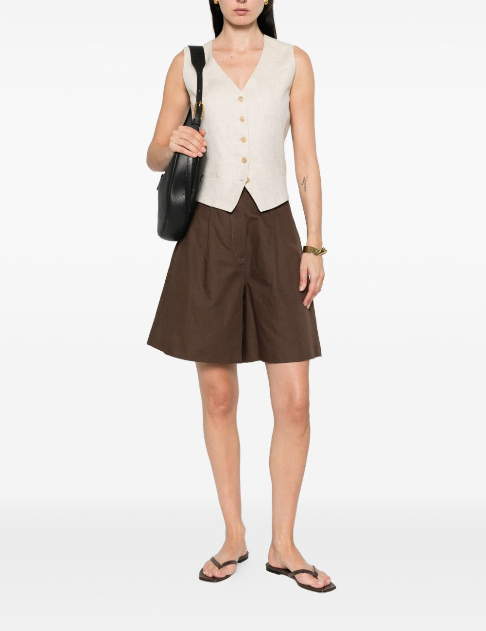 Pantaloncini a pieghe ECUBA in marrone Maxmara weekend - donna 