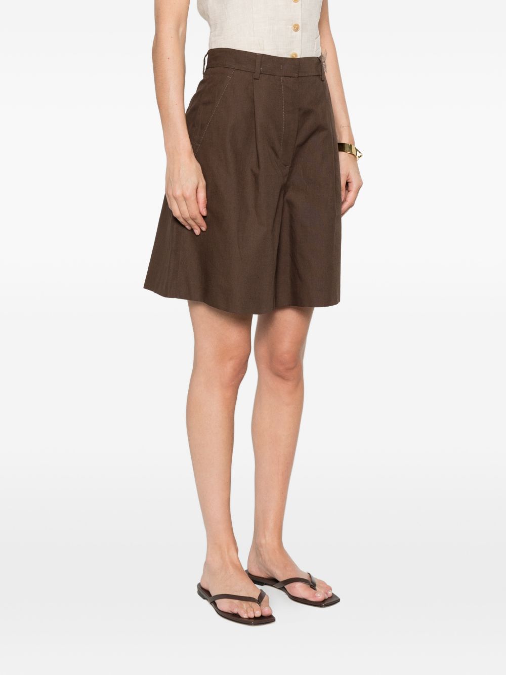 Pantaloncini a pieghe ECUBA in marrone Maxmara weekend - donna 