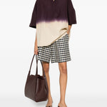Pantaloncini con coulisse a quadretti in nero e bianco Maxmara weekend - donna 