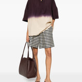Pantaloncini con coulisse a quadretti in nero e bianco Maxmara weekend - donna 