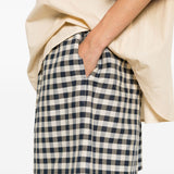 Pantaloncini con coulisse a quadretti in nero e bianco Maxmara weekend - donna 