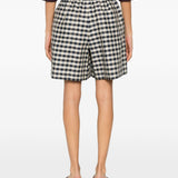 Pantaloncini con coulisse a quadretti in nero e bianco Maxmara weekend - donna 