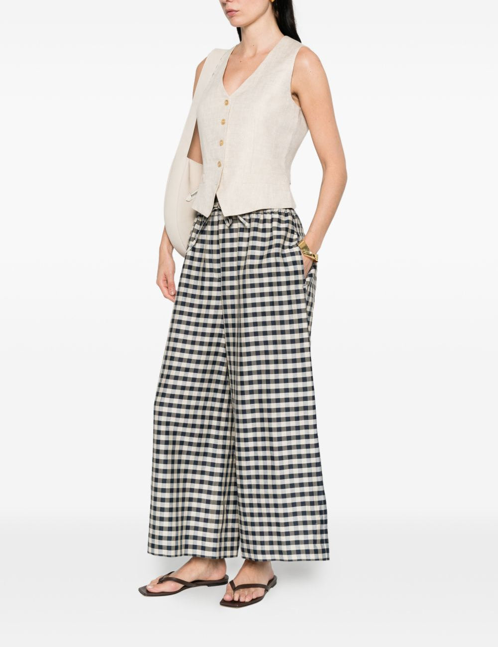 Gilet pace con bottoni in avorio Max Mara Weekend - donna 