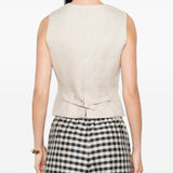 Gilet pace con bottoni in avorio Max Mara Weekend - donna 