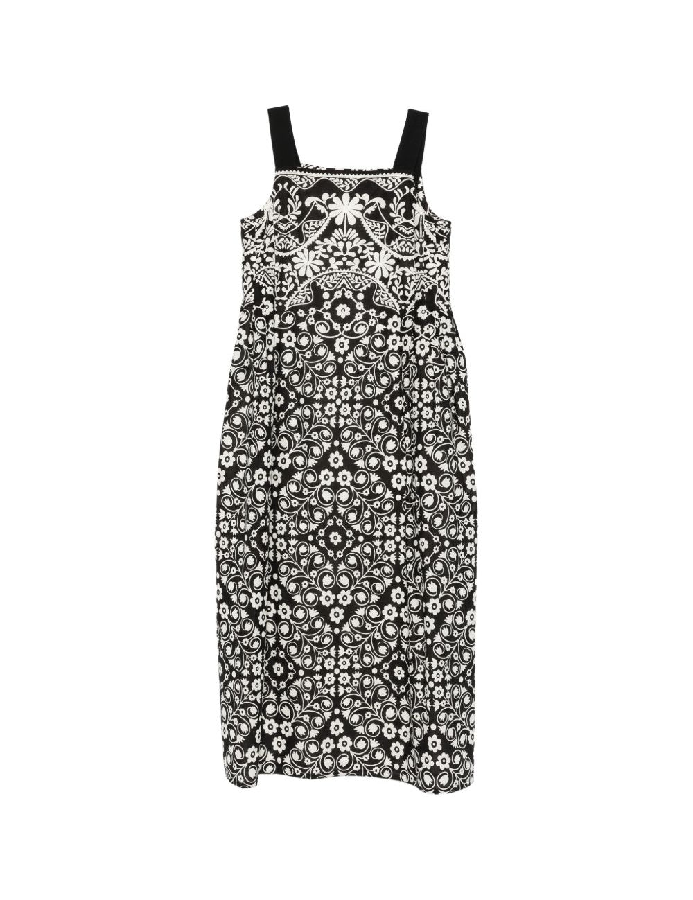 Abito midi con stampa floreale in nero Maxmara weekend - donna 