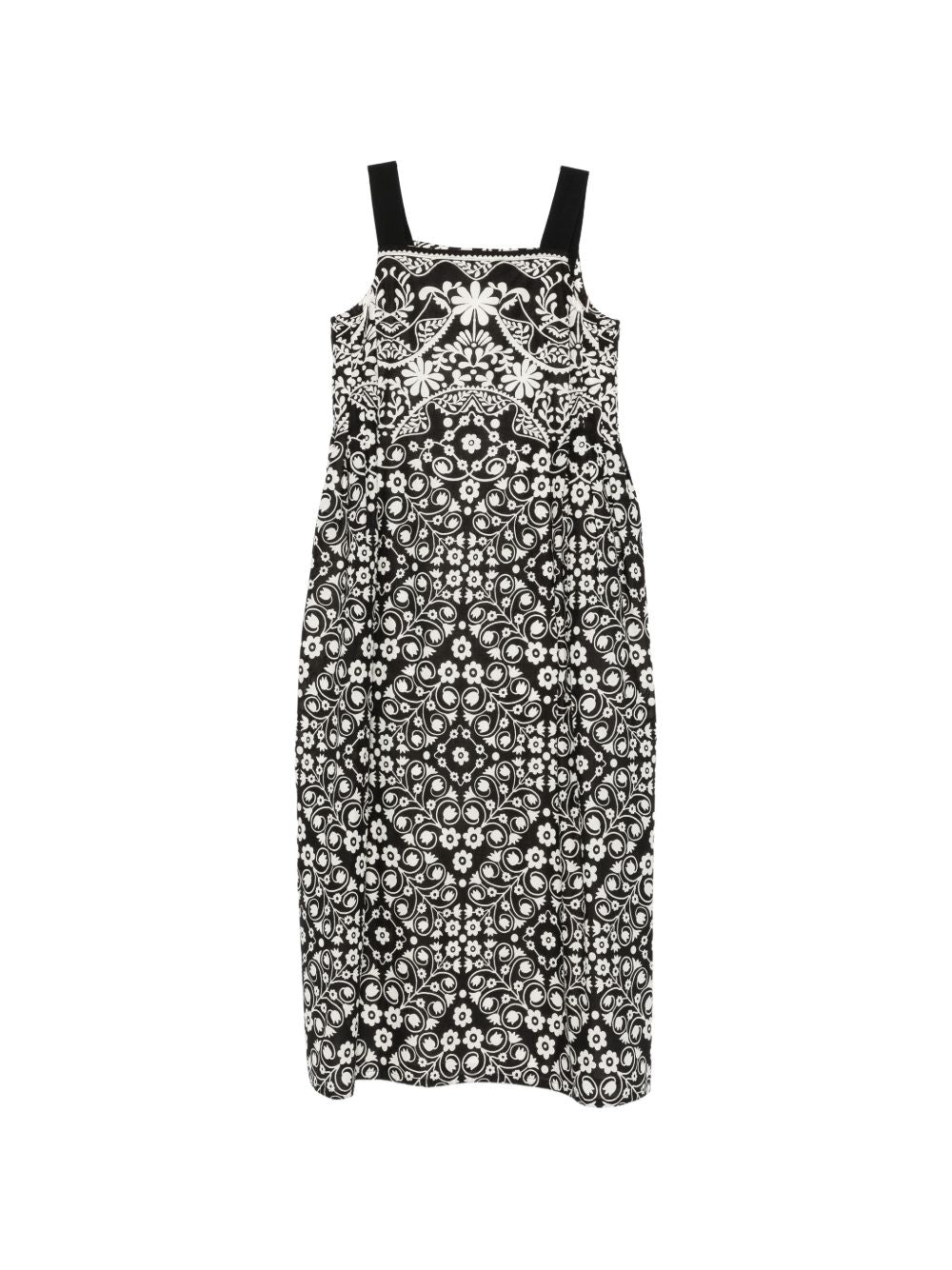 Abito midi con stampa floreale in nero Maxmara weekend - donna 