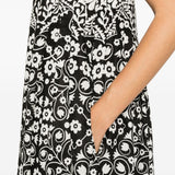 Abito midi con stampa floreale in nero Maxmara weekend - donna 