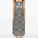 Abito midi con stampa floreale in nero Maxmara weekend - donna 