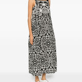 Abito midi con stampa floreale in nero Maxmara weekend - donna 