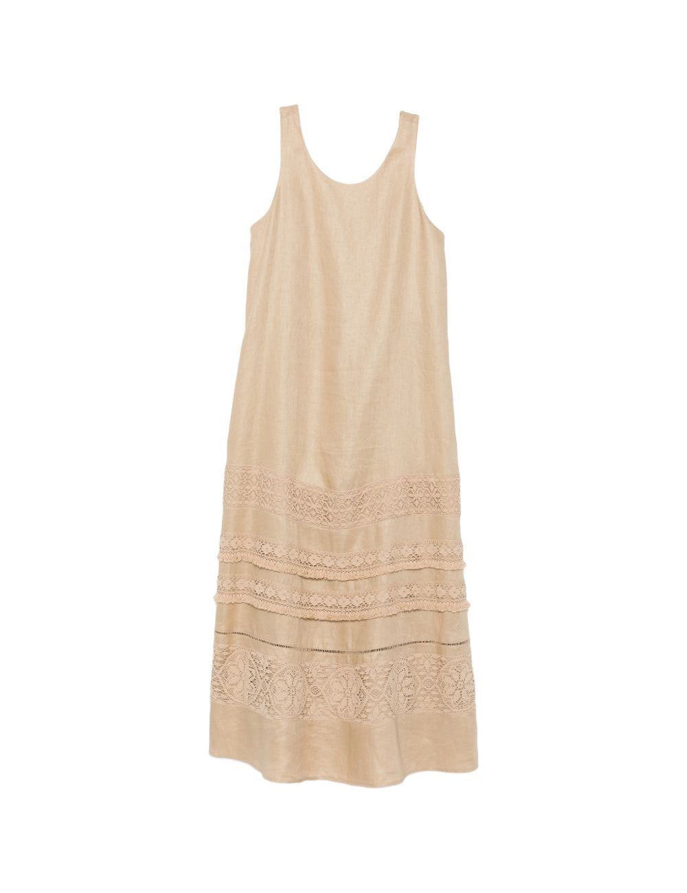 Abito midi con pizzo dolmen in beige Maxmara weekend - donna 