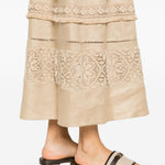 Abito midi con pizzo dolmen in beige Maxmara weekend - donna 