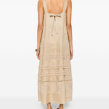 Abito midi con pizzo dolmen in beige Maxmara weekend - donna 