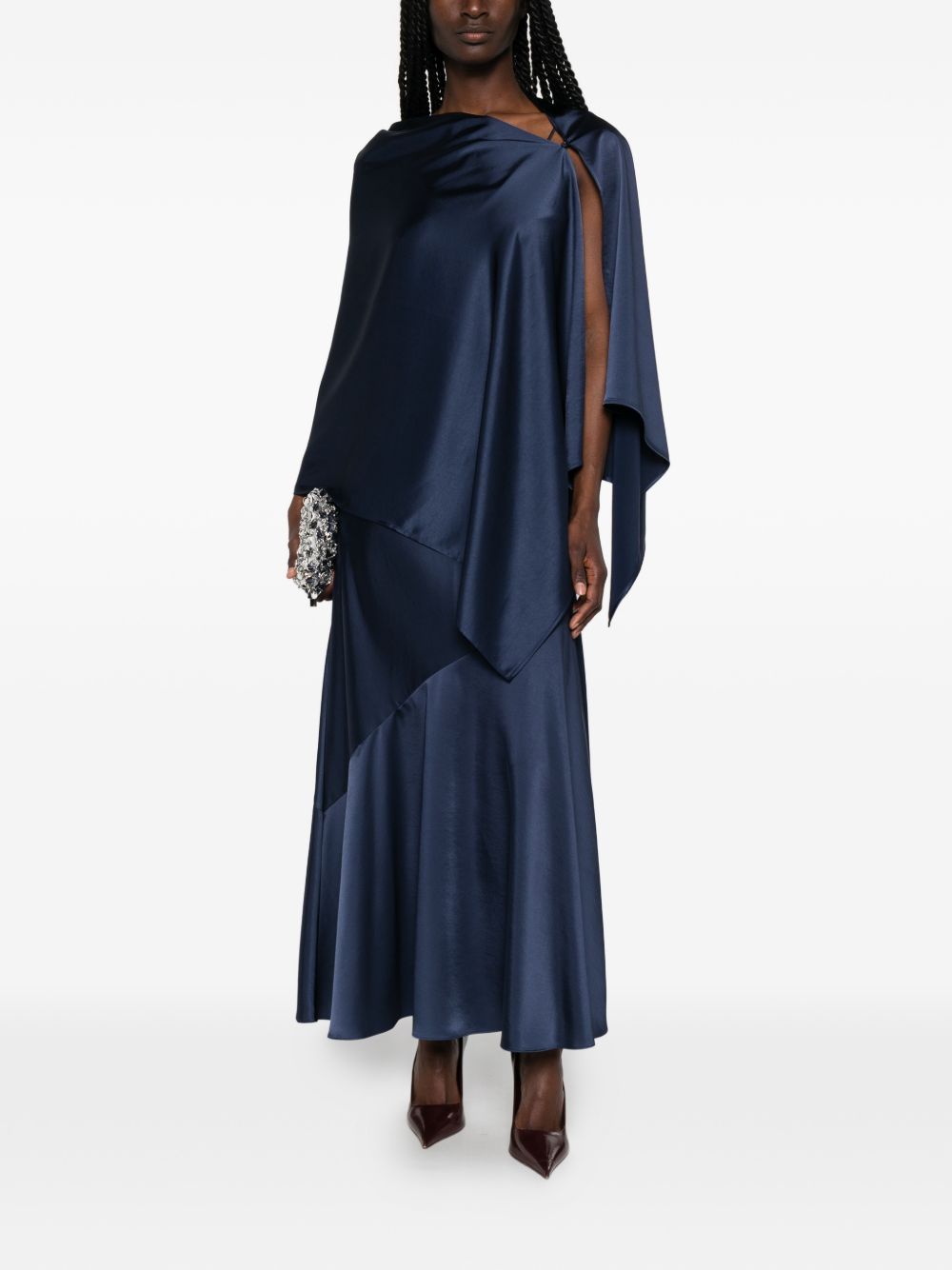 Abito drappeggiato calante in blu Maxmara weekend - donna 
