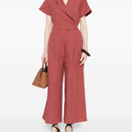 Tuta intera a gamba ampia in rosa Maxmara weekend - donna 