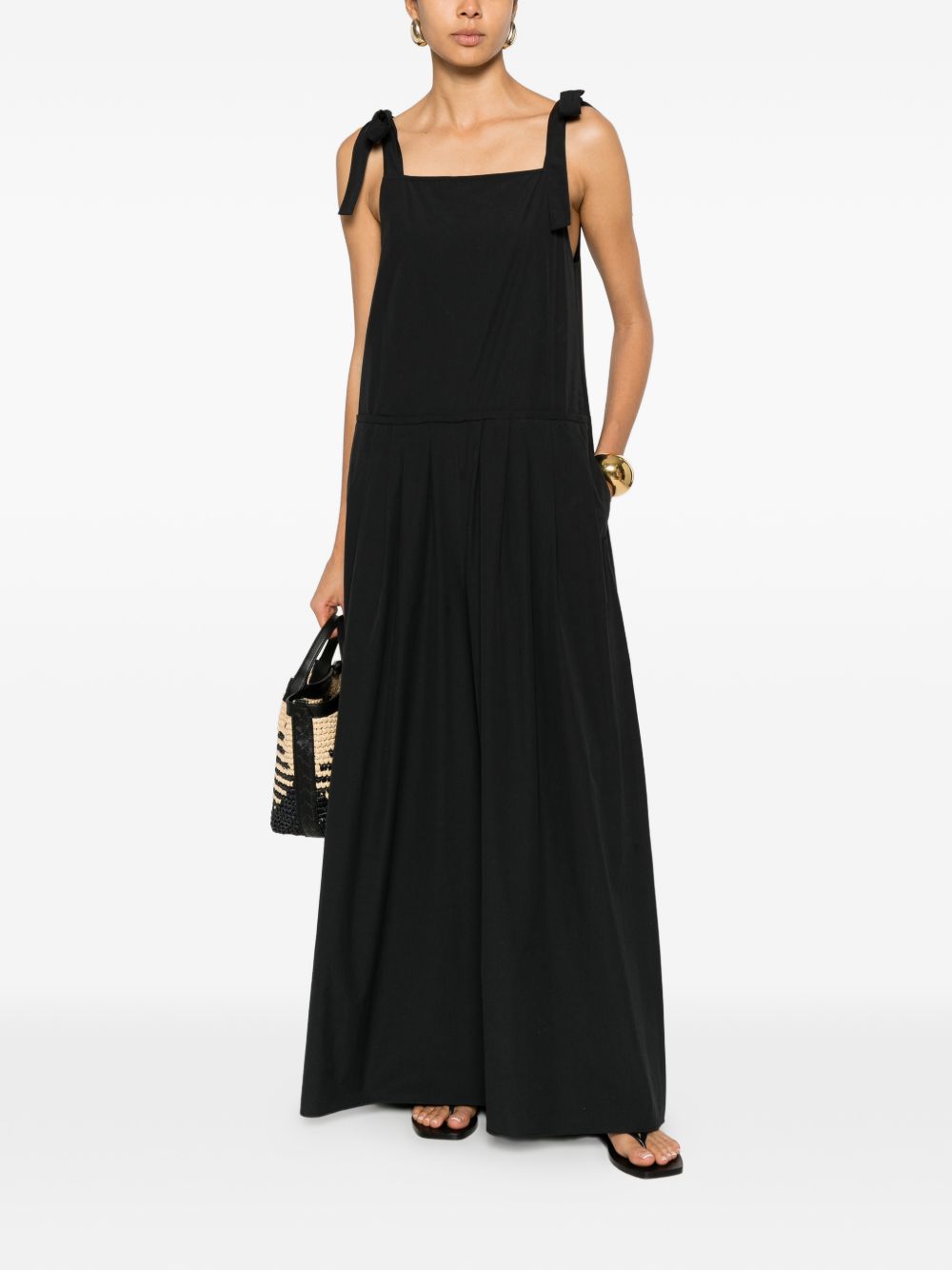 Tuta a gamba ampia con allacciatura agguati in nero Maxmara weekend - donna 