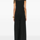 Tuta a gamba ampia con allacciatura agguati in nero Maxmara weekend - donna 