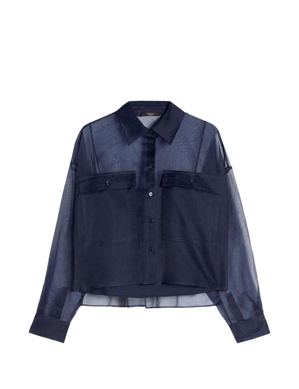 Blusa Colomba con tasche in blu Maxmara weekend - donna 