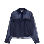Blusa Colomba con tasche in blu Maxmara weekend - donna 