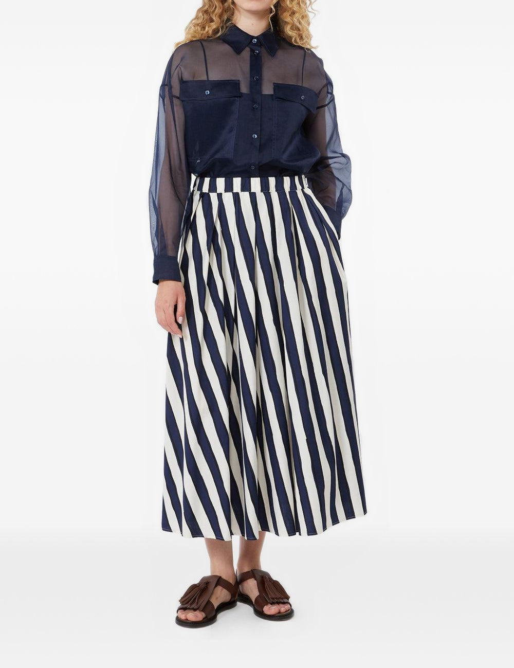 Blusa Colomba con tasche in blu Maxmara weekend - donna 