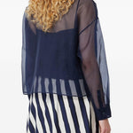 Blusa Colomba con tasche in blu Maxmara weekend - donna 