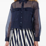 Blusa Colomba con tasche in blu Maxmara weekend - donna 