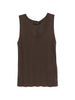 Ribbed crew neck top in brown Maxmara weekend - women