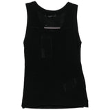 Top a coste con scollo rotondo in nero Maxmara weekend - donna 