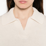 Maglione a righe a maniche lunghe in beige Maxmara weekend - donna 