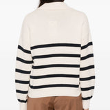 Maglione a righe a maniche lunghe in beige Maxmara weekend - donna 