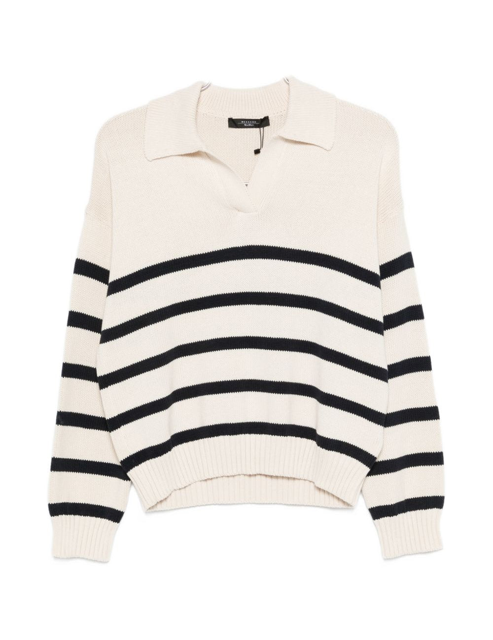 Maglione a righe a maniche lunghe in beige Maxmara weekend - donna 