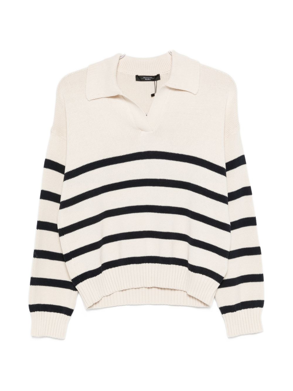 Maglione a righe a maniche lunghe in beige Maxmara weekend - donna 