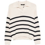 Maglione a righe a maniche lunghe in beige Maxmara weekend - donna 
