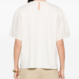 Top a pannelli con ricami floreali in bianco Maxmara weekend - donna 
