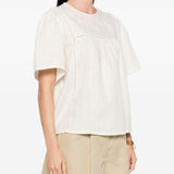 Top a pannelli con ricami floreali in bianco Maxmara weekend - donna 