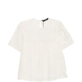 Top a pannelli con ricami floreali in bianco Maxmara weekend - donna 