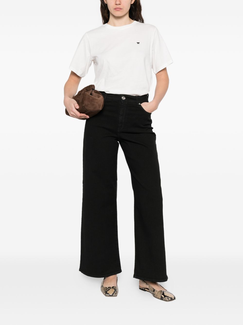 T-shirt con logo in bianco Maxmara weekend - donna 