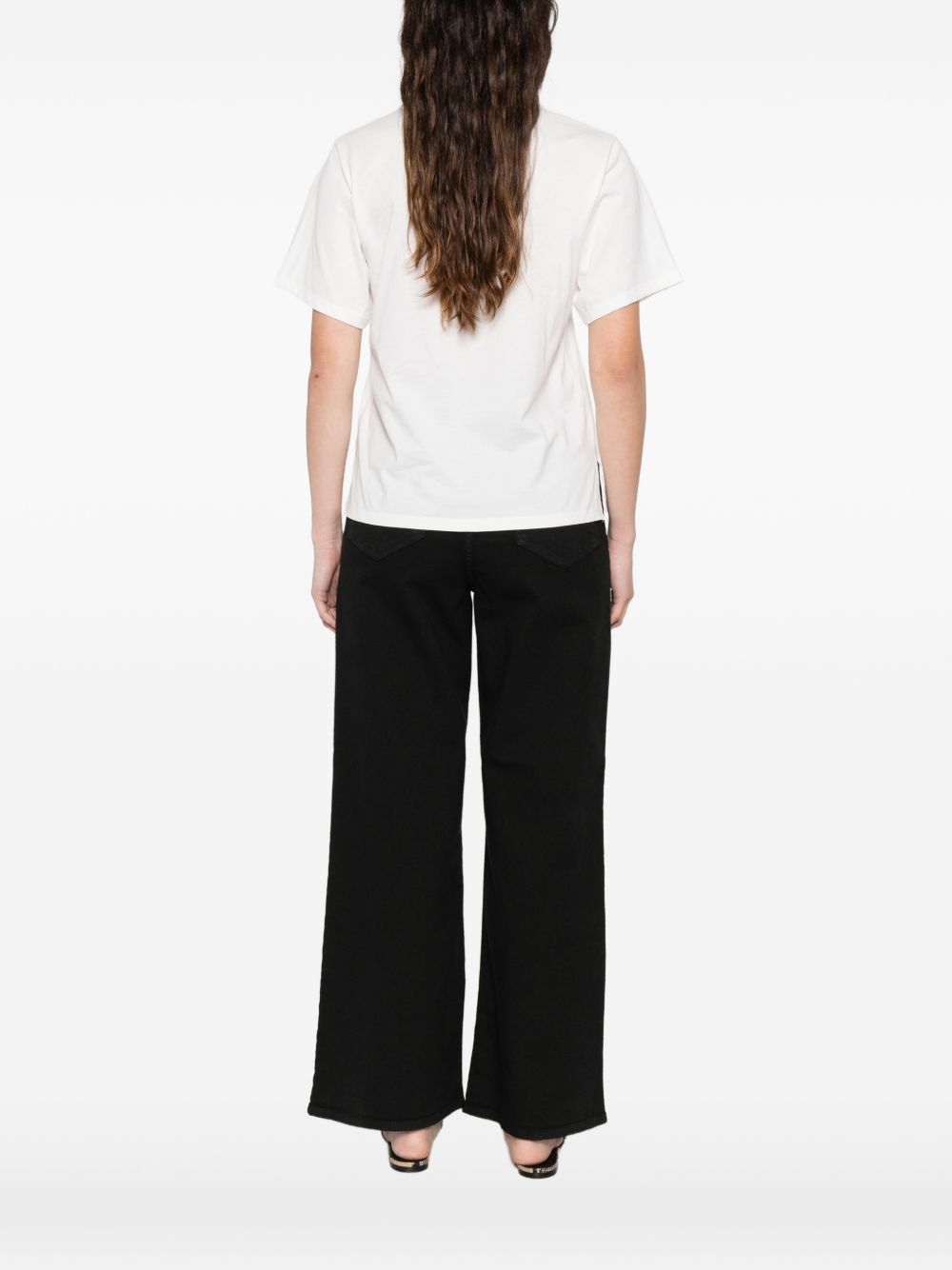 T-shirt con logo in bianco Maxmara weekend - donna 