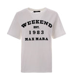 T-shirt grafica in bianco Maxmara weekend - donna 