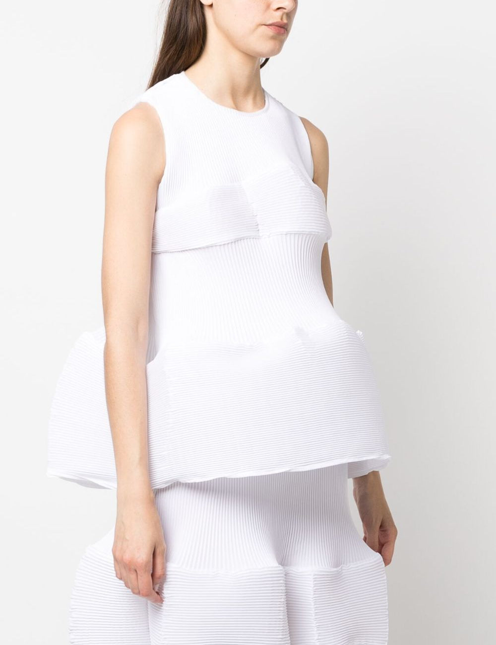 Top smiley con peplum in bianco Melitta baumeister - donna 