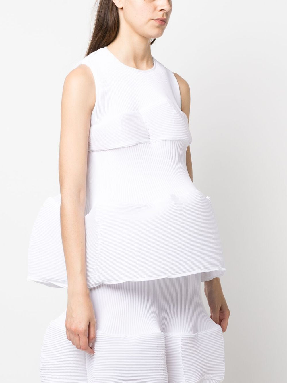 Top smiley con peplum in bianco Melitta baumeister - donna 