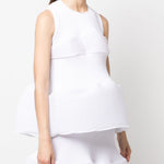 Top smiley con peplum in bianco Melitta baumeister - donna 