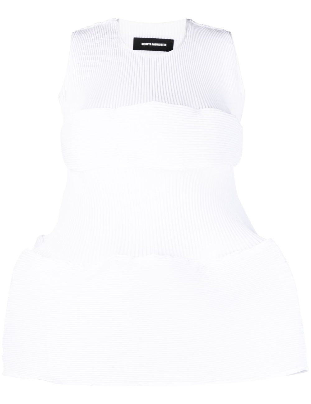 Top smiley con peplum in bianco Melitta baumeister - donna 