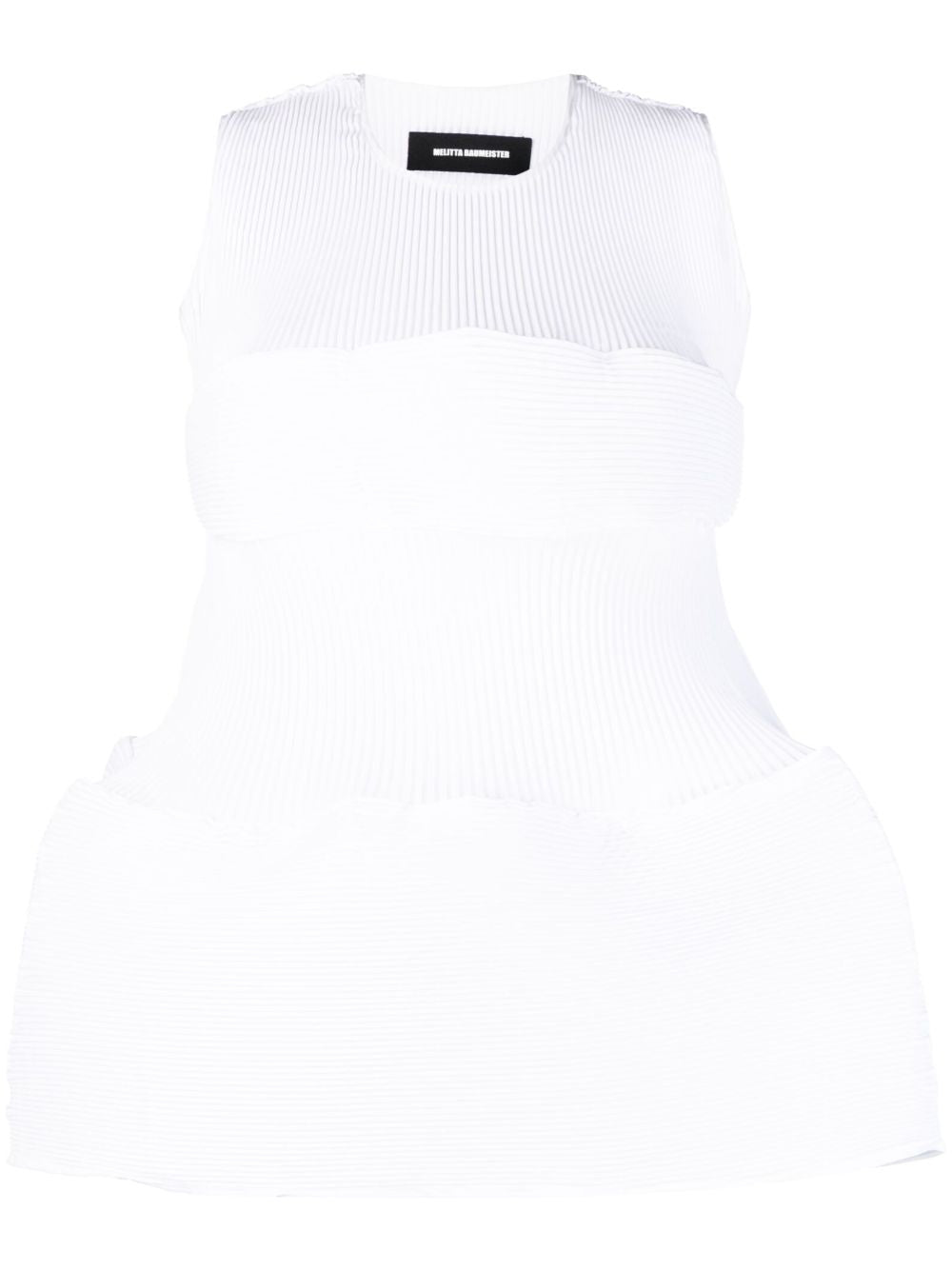 Top smiley con peplum in bianco Melitta baumeister - donna 